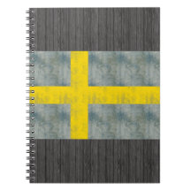 Retro Vintage Sweden Flag Spiral Note Book