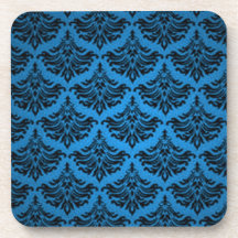 Retro Vintager blauer Korken-Untersetzer