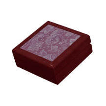 Retro Vintager Blumenpflaumen-Rouge-Geschenk-Kaste Modeschmuckschachtel