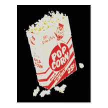 Retro Vintages Film-Theater-Popcorn Postkarte