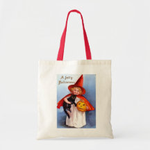 Retro Vintages Halloween lustiges Halloween Leinentasche