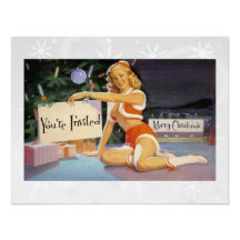 Retro WeihnachtsPin oben Personalisierte Ankündigungen