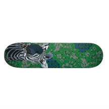 Retro Zebra-Skateboard Personalisiertes Deck