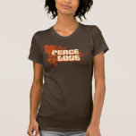 RetroFlowerHippieOrange Hemd
