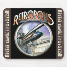 Retropolis Einschienenbahn-Mausunterlage Mousepad