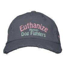 Retten Sie das Pitbull, Euthanize die menschlichen Baseballcap