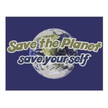 Retten Sie den Planeten sich retten Postkarten