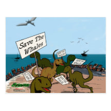 Retten Sie den Walen Dinosaurier-Postkarte