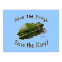 Retten Sie grünes Treefrogs Postkarten