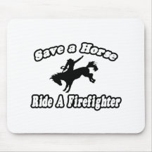 Retten Sie Pferd, Fahrfeuerwehrmann Mousepad