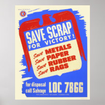 Retten Sie Schrott für Sieg! - WPA Poster