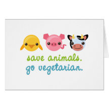 Retten Sie Tiere gehen Vegetarier Karten