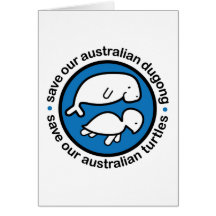 Retten Sie unser dugong u. Schildkröten Karte