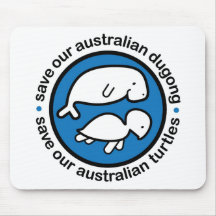 Retten Sie unser dugong u. Schildkröten Mauspad