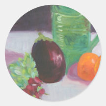 Rettiche Aubergine und Orangen Sticker