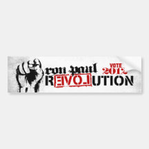 Revolution Ron Pauls 2012 Auto Aufkleber