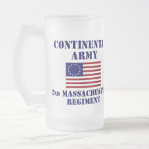 Revolutionäres Kriegs-Massachusetts-Regiment-Glas Teetassen