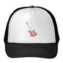 Rhinestone-E-Gitarre Mütze