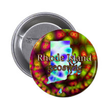 Rhode Island Geoswag Swags Geocaching Geschenk-Beu Button