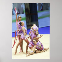 Rhythmisches gymnastisches posterdruck