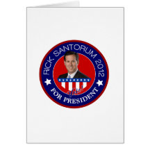 Rick Santorum für Präsidenten 2012 Grußkarten