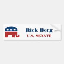 RickBerg für US-Senats-Autoaufkleber