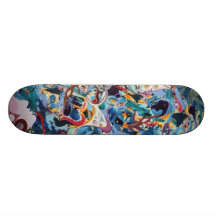 RIDIN DER FLUSS BEDRUCKTES SKATEBOARD