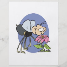 riechende Blume der goofy Biene Flyerdruck