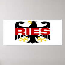 Ries Familienname Poster