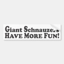 Riesenschnauzer haben mehr Spaß! - Autoaufkleber