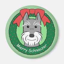 Riesenschnauzer-Weihnachten Magnete