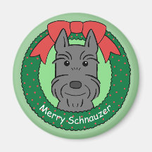 Riesenschnauzer-Weihnachten Magnete