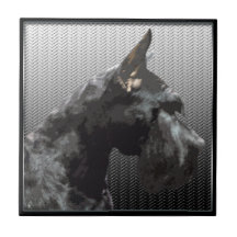 Riesiger Schnauzer-Keramik-Fliese