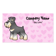 Riesiger/Standard-/Miniaturschnauzer-Liebe Visitenkarten Vorlagen