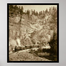 Riesiger Täuschungs-Zug Black Hills Sd 1890 Plakat