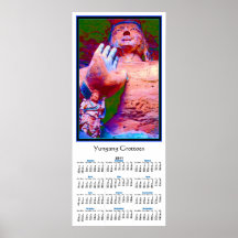 Riesiger Wandkalender Buddhas Yungang Grotten-2011 Posterdruck