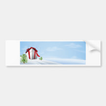 Riesiger Weihnachtsgeschenk-Fahnenhintergrund Autoaufkleber