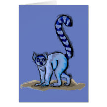 Ring angebundene Lemur-Malerei und Tatsachen-Karte