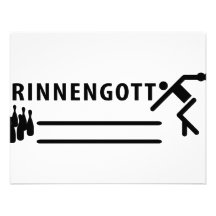 Rinnengott Kegeln Ikone Ankündigungskarten