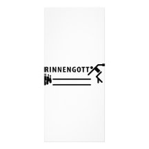 Rinnengott Kegeln Ikone Werbekarte