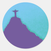 Rio Corcovado Cristo Runde Aufkleber