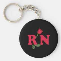 Rn-Krankenschwester-Rose Schlüsselanhänger