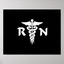 Rn-Krankenschwestern und medizinisches Symbol-Plak