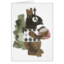 Robber Squirrel Greeting Card