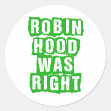 Robin Hood Party -- Relative Feuchtigkeit war rech Runder Sticker