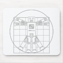 Roboter Da Vincis Vitruvian Mauspads