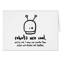 Roboter sind cool1 grußkarte