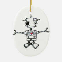 Roboterumarmung Ornament