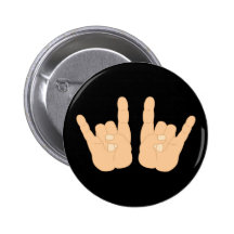 Rock-and-Rollhandzeichen Anstecknadel
