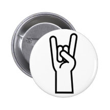 Rock-u. Rollenhandsymbol Anstecknadel